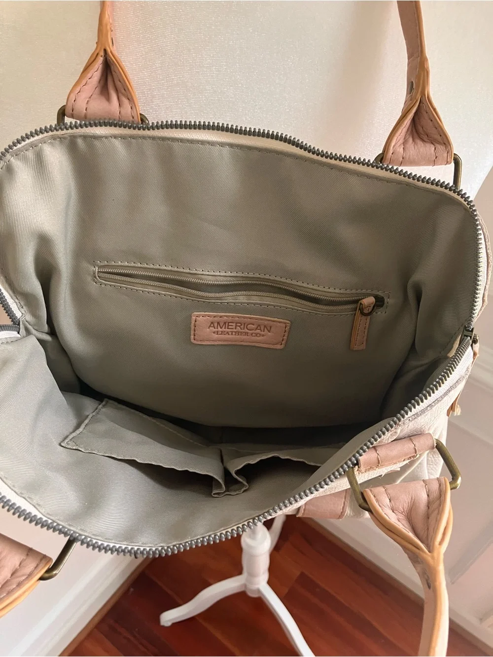 American Leather Co. cream leather
